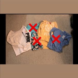 Victoria’s Secret pink sweatshirt hoodie bundle